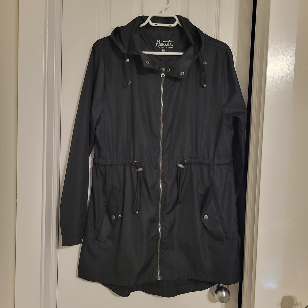 Nanete Lepore Women's Black Ligjtweight Utility Jacket Size L